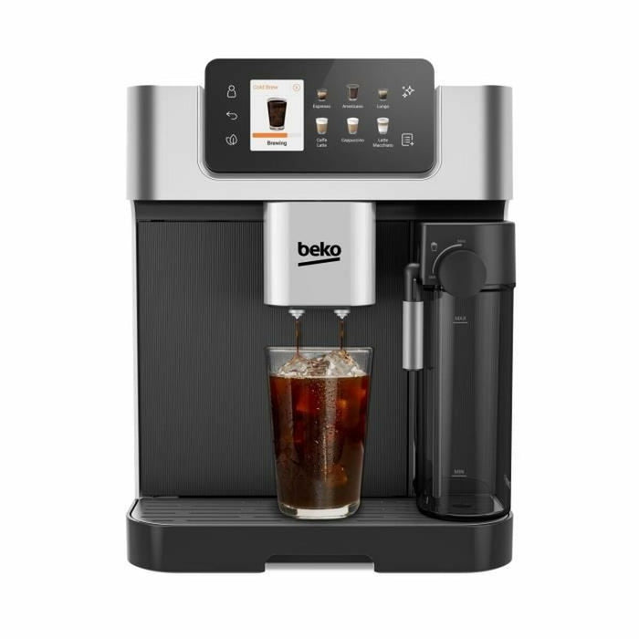 Cafetera Superautomática BEKO CEG7348X Negro Gris Plateado