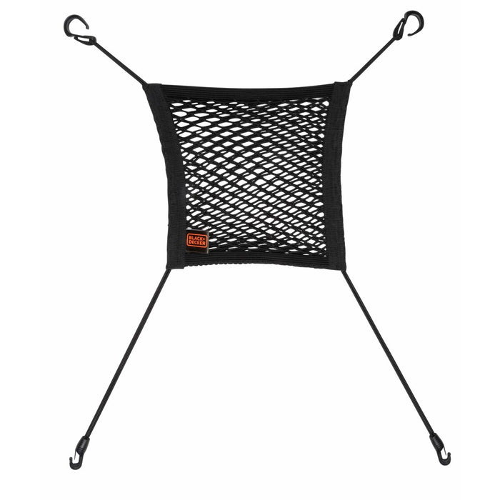 Red de almacenamiento para automóvil Black & Decker Negro 30 x 28 cm
