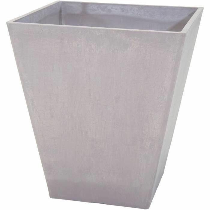 Maceta Mega Collections Ecostone Square Marrón Taupé 48 x 57 cm