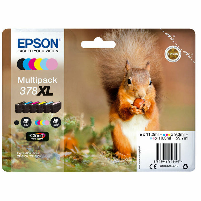 Cartuchos de recambio Epson EP64649 378XL Tinta Amarillo Negro Cian Magenta