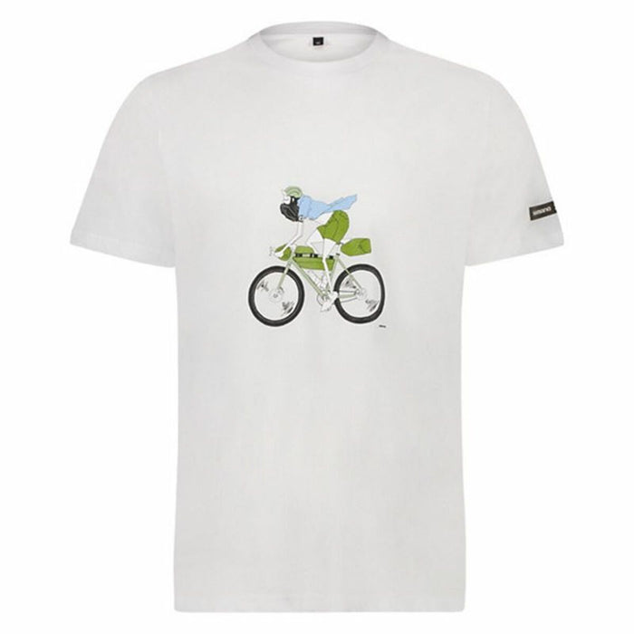 Camiseta de Manga Corta Hombre Shimano Sentiero Ltd Blanco