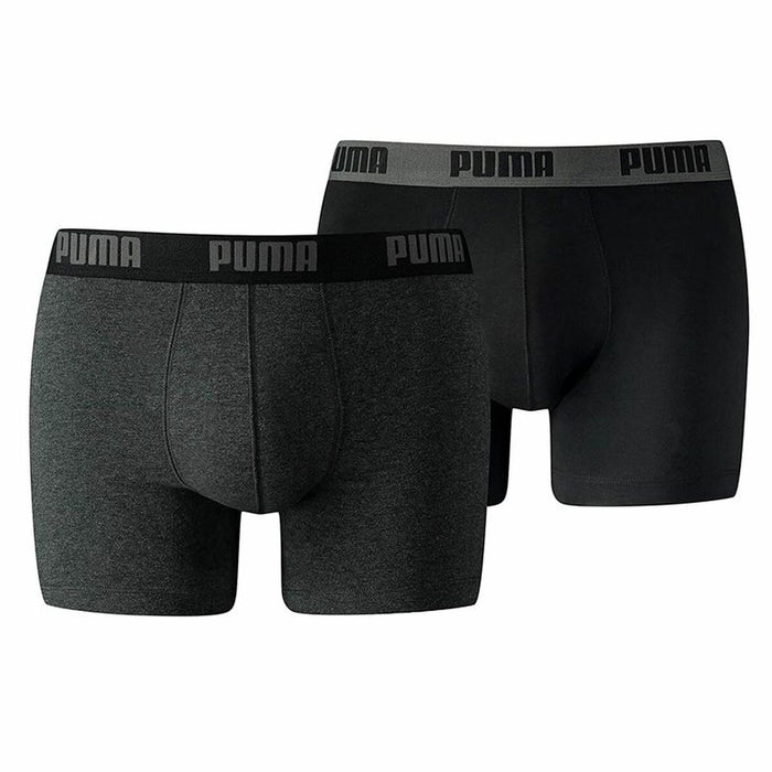 Pack of Underpants Puma Basic Grey Boxer 2 Pieces
