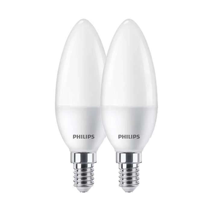 Bombilla Vela Philips E 7 W E14 806 lm Ø 3,8 x 11,4 cm 2 Unidades (4000 K)