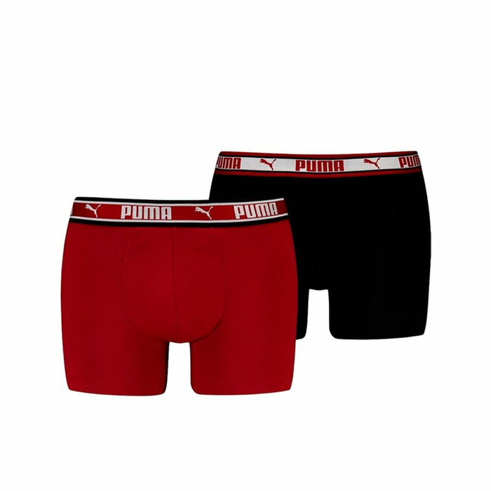 Bóxer de Hombre Puma Negro Rojo