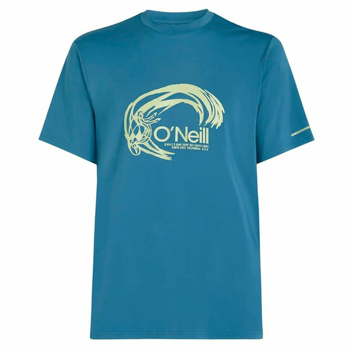 Camiseta de Manga Corta Hombre O'Neill O'Riginals Hybrid Upf Graphic Azul