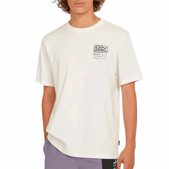 Men’s Short Sleeve T-Shirt O'Neill Retro White