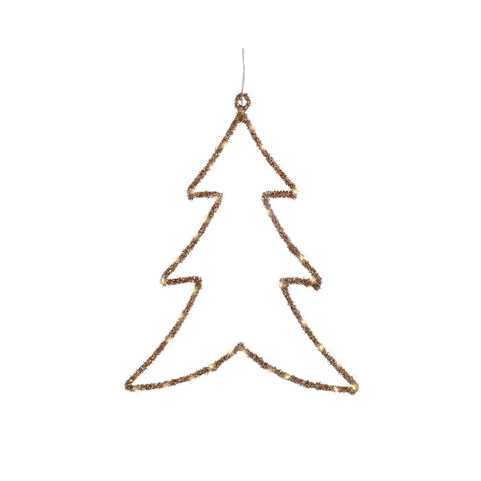 Adorno Navideño Lumineo Dorado Metal 34 x 46 cm