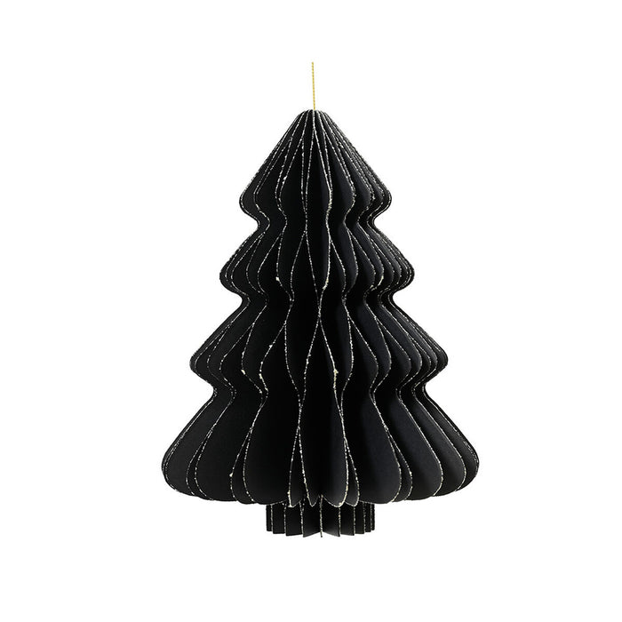 Sapin de Noël Decoris Noir Papier Ø 30 x 40 cm