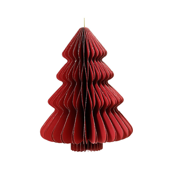 Christmas Tree Decoris Red Paper Ø 30 x 40 cm