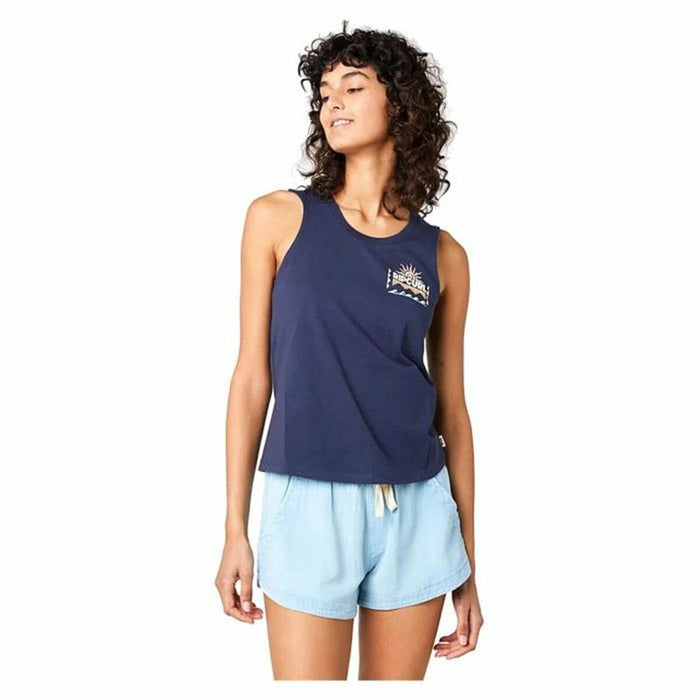 Camiseta de Manga Corta Mujer Rip Curl Re-Entry Crew Tee Azul marino