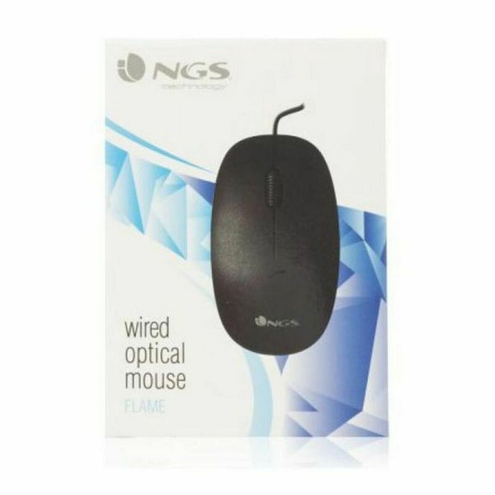Ratón Óptico NGS NGS-MOUSE-0906 Negro 1000 dpi