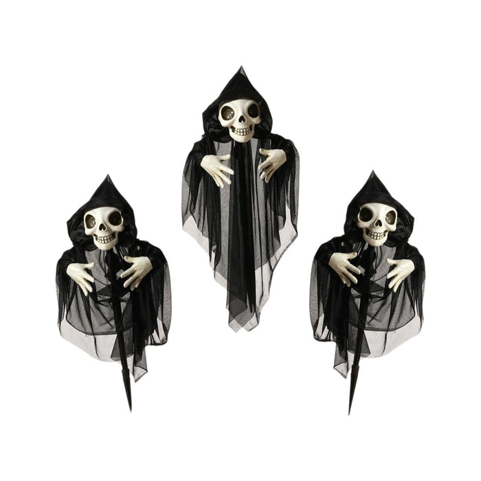 Décoration d'Halloween Squelette 130 x 10 x 60 cm (3 Pièces) (3 Unités)