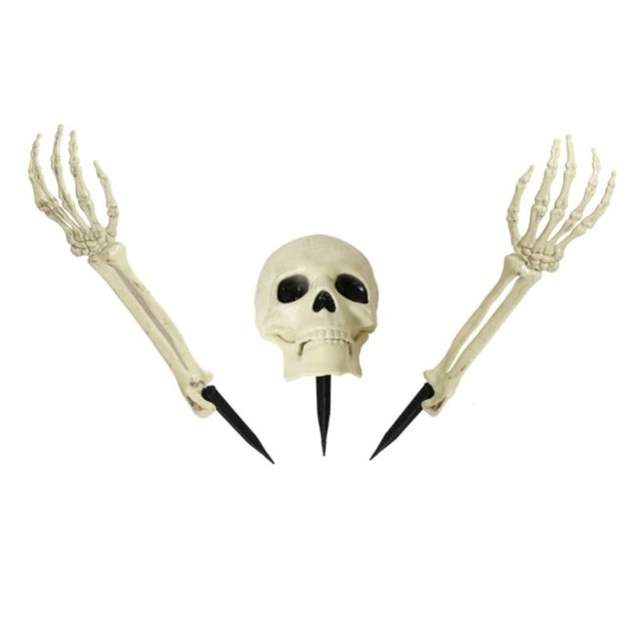 Decoración para Halloween Esqueleto 37 x 25 cm Blanco
