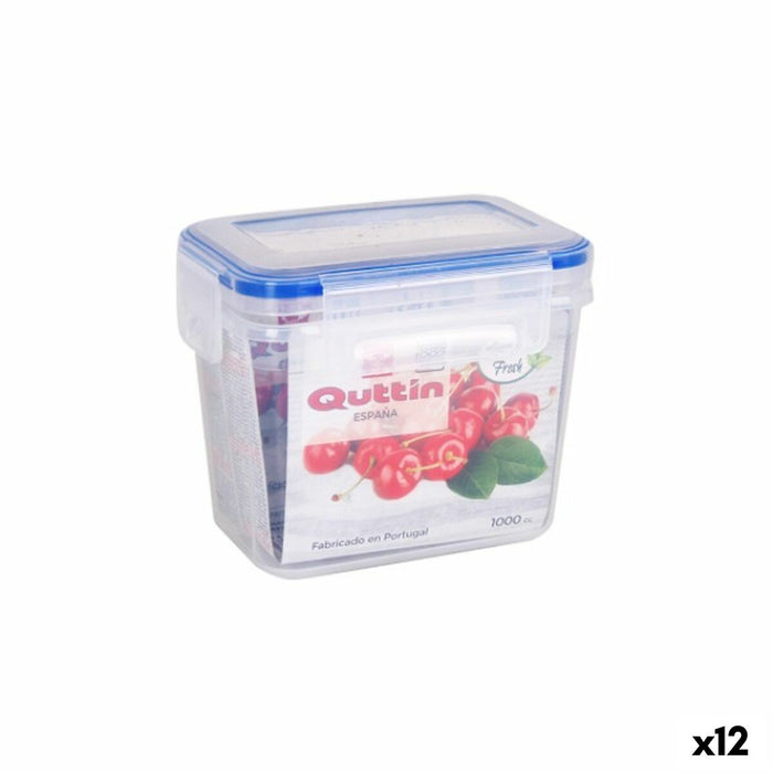 Fiambrera Quttin Quttin Rectangular 1 L 15 x 10 x 12 cm (12 Unidades)