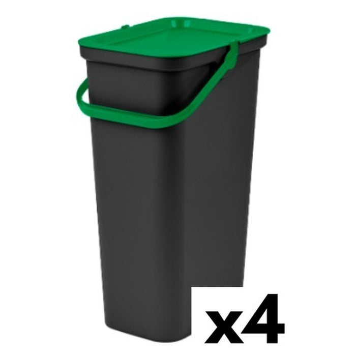 Secchio per Raccolta Differenziata Tontarelli Moda Verde 38 L (4 Unità)
