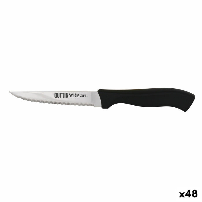 Coltello Seghettato Quttin Kasual 22 x 2 x 1,5 cm Nero Argentato