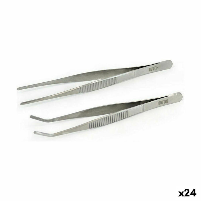 Pinzas de Cocina Quttin Acero Inoxidable 30 cm 2 Piezas (24 Unidades)