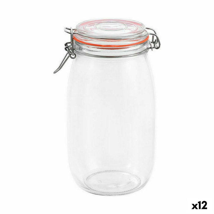 Tarro La Mediterránea Hermético Vidrio 1,5 L (12 Unidades)