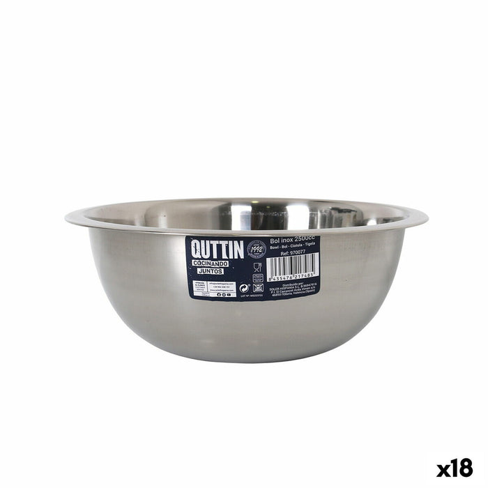 Bol para Mezclar Quttin 2,5 L Metal 24,2 x 9,6 cm (18 Unidades)