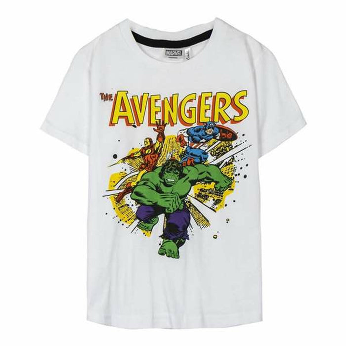 Camiseta de Manga Corta Infantil Marvel Blanco 14 Años