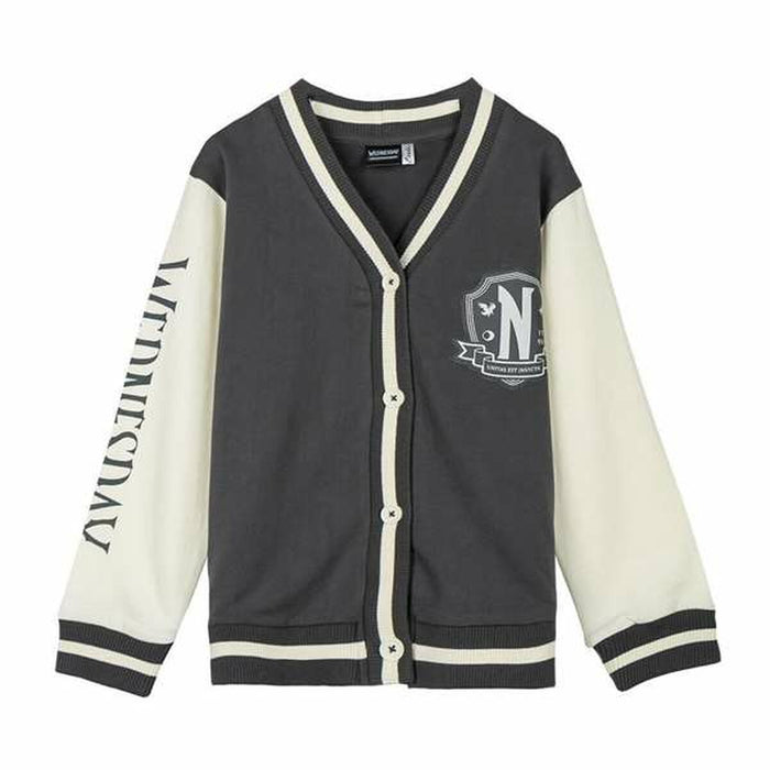 Sudadera sin Capucha Unisex Wednesday Gris oscuro