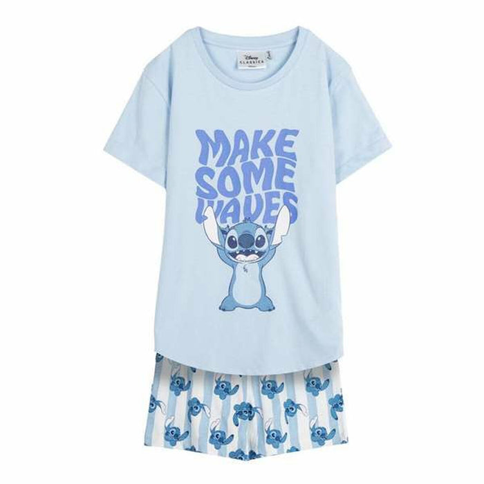 Pijama Infantil Stitch Azul