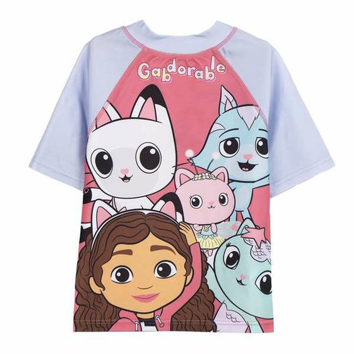 Camiseta de Manga Corta Infantil Gabby's Dollhouse Multicolor