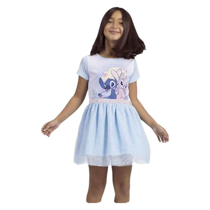 Vestido Stitch Azul claro