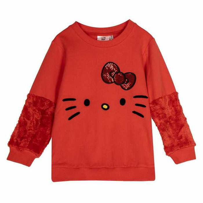 Sudadera sin Capucha Unisex Hello Kitty Rojo
