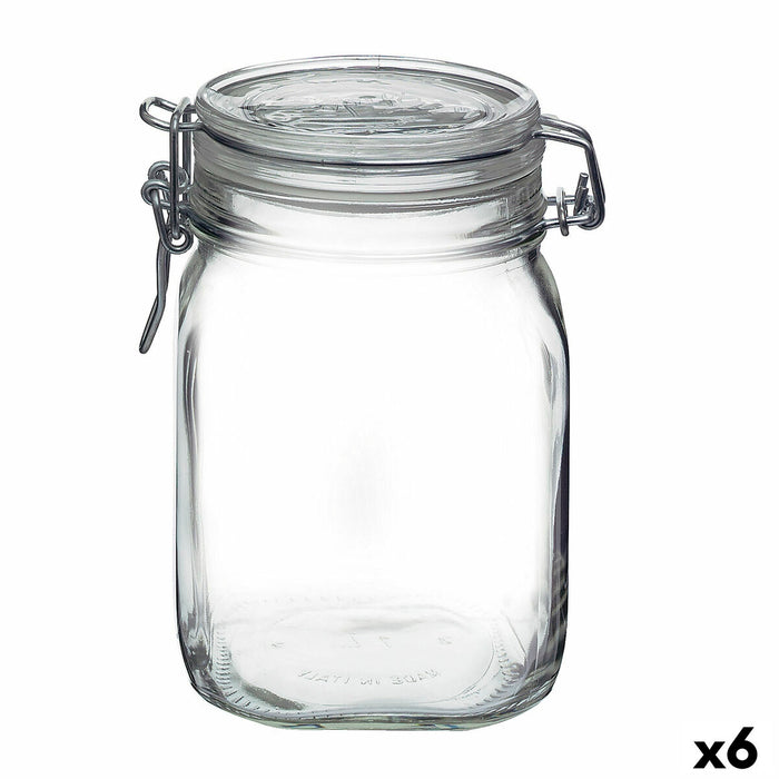 Tarro de Cristal Bormioli Rocco Fido Transparente (6 Unidades)