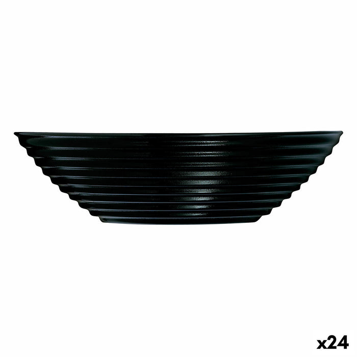 Ciotola Luminarc Harena Negro Nero Vetro 16 cm (24 Unità)