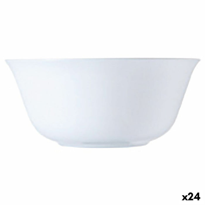Salad Bowl Luminarc Carine Blanco White Glass 12 cm (24 Units)