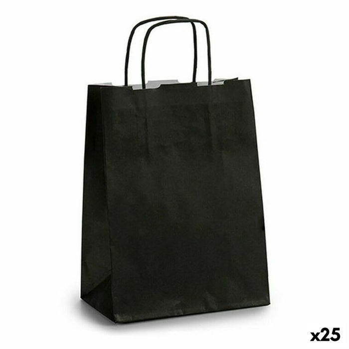 Busta di Carta Pincello 18242 Nero 18 x 8 x 31 cm (25 Unità)