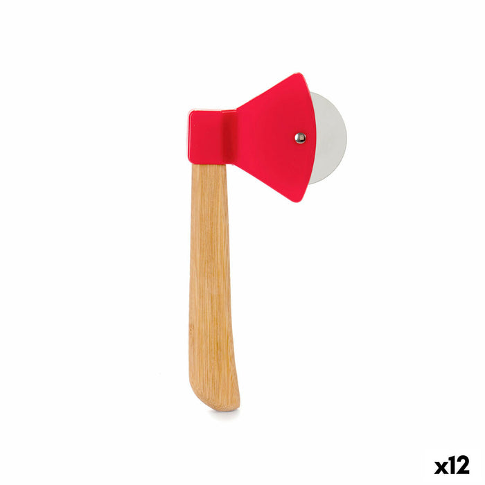 Découpeur de Pizza Kinvara Marron Rouge Bambou Acier inoxydable polypropylène 21,7 x 2 x 10 cm 14 x 29 x 2,5 cm Hache (12 Unités
