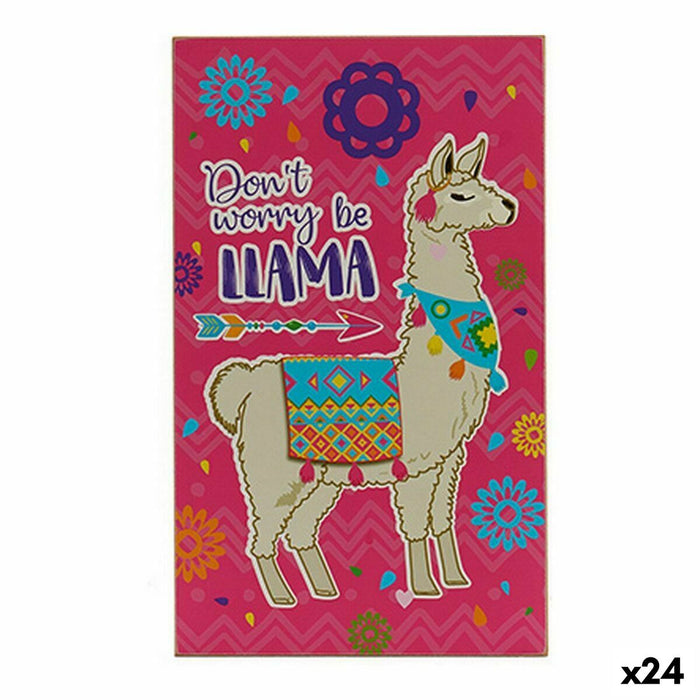 Retablo decorativo Gift Decor 1 x 40 x 24 cm Llama (24 Unidades)