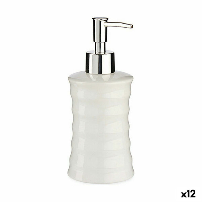 Dispensador de Jabón Berilo DW20800-B Blanco Metal Cerámica Ondas 260 ml (12 Unidades)