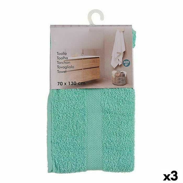 Toalla de baño Berilo 5313 Turquesa 80 % algodón 20 % Poliéster 70 x 0,5 x 130 cm (3 Unidades)
