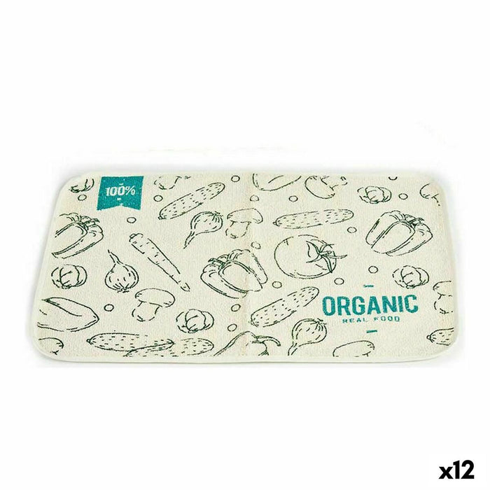 Mantel Individual Kinvara 9999 Blanco Verde 33 x 0,3 x 48 cm (12 Unidades)