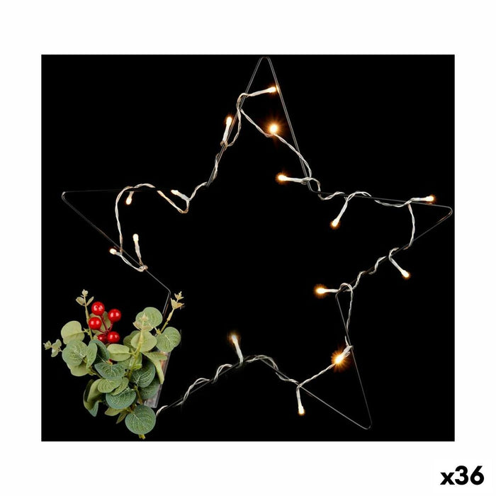 Estrella de Navidad Krist+ Negro Rojo Verde 45 x 45 x 5 cm Luz LED (36 Unidades)