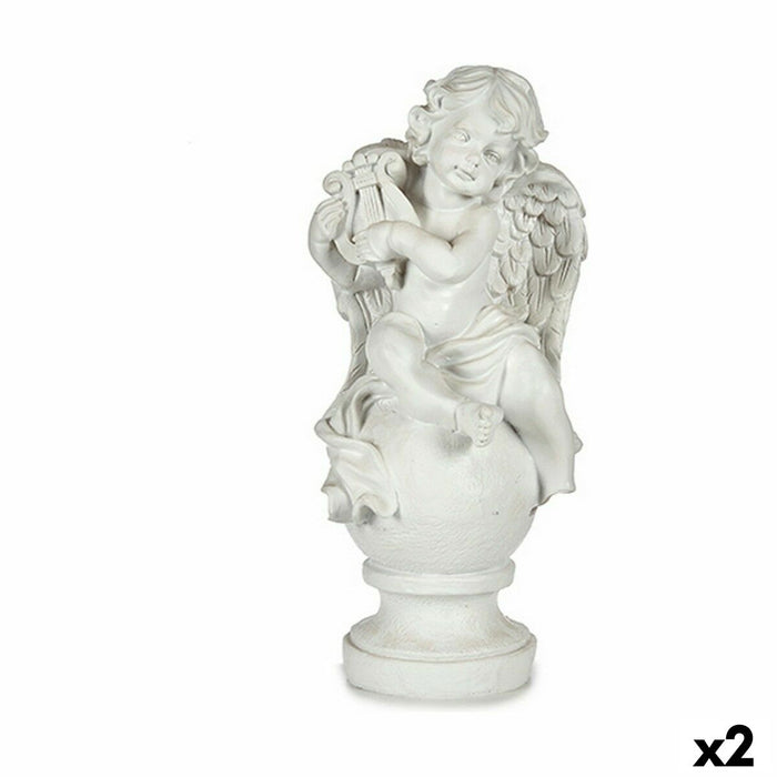 Figura Decorativa Krist+ Blanco Ángel 22 x 22 x 48 cm 30 x 58 x 30 cm (2 Unidades)