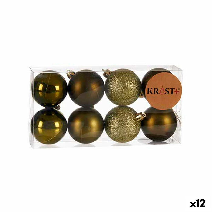 Set de Bolas de Navidad Krist+ Verde Plástico (12 Unidades)