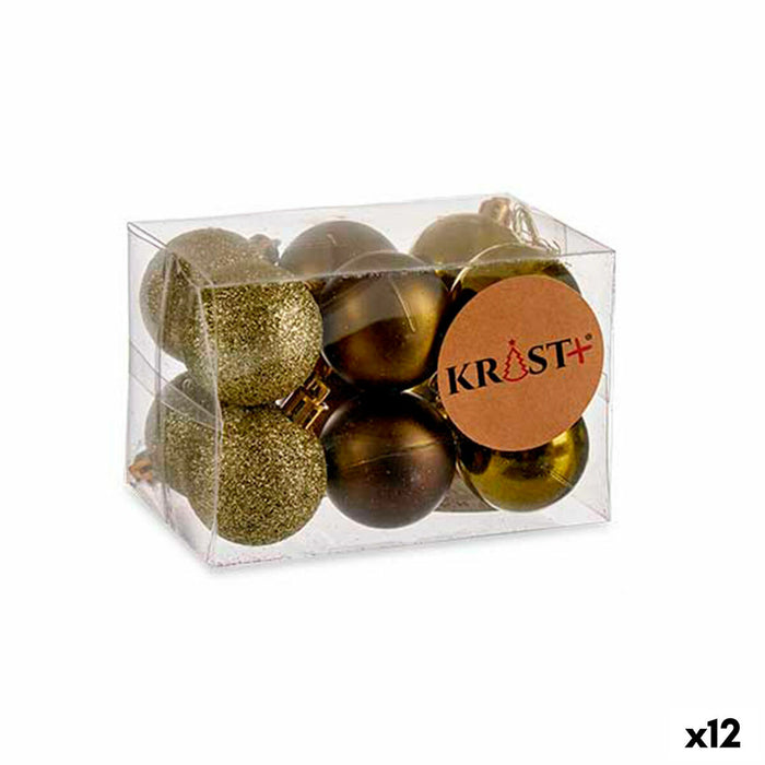 Set de Bolas de Navidad Krist+ Verde Plástico (12 Unidades)