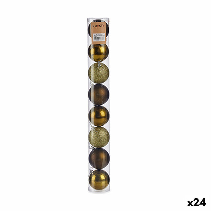 Set de Bolas de Navidad Krist+ Verde Plástico Ø 7 cm (24 Unidades)