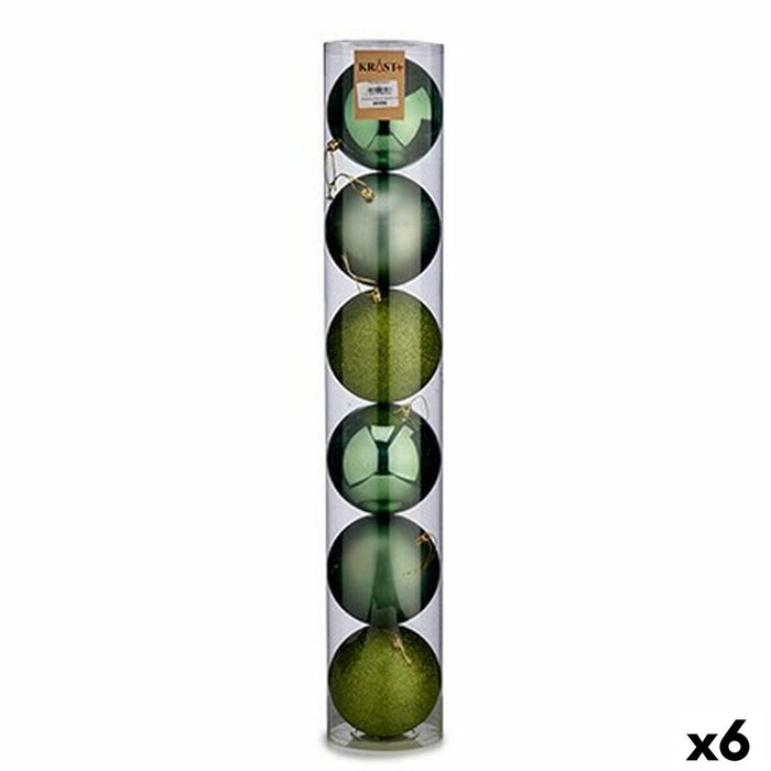 Set de Bolas de Navidad Krist+ Verde Plástico Ø 12 cm 6 Piezas (6 Unidades)