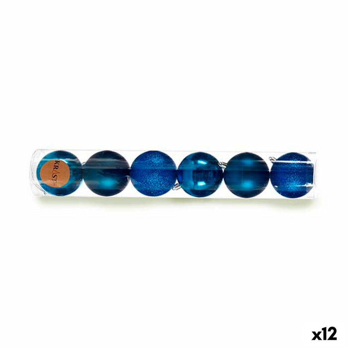 Set de Bolas de Navidad Krist+ Azul Plástico (12 Unidades)