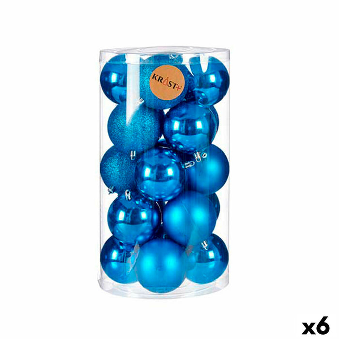Set de Bolas de Navidad Krist+ Azul Plástico (6 Unidades)