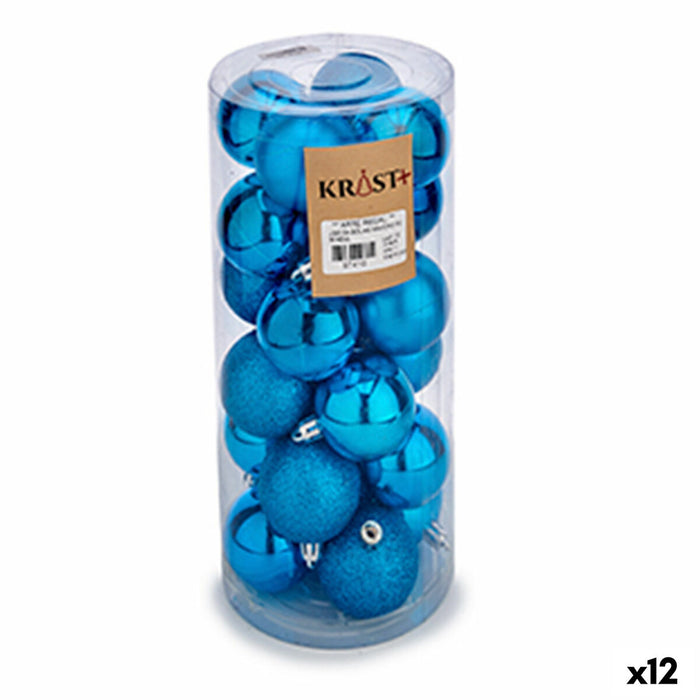 Set de Bolas de Navidad Krist+ Azul Plástico (12 Unidades)