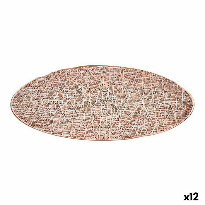 Salvamantel Kinvara Rosa Plástico Ø 38 cm (12 Unidades)