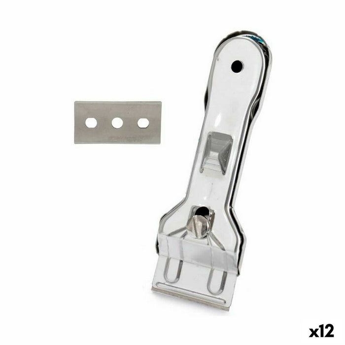 Racloir pour Vitrocéramique Kinvara Argenté Argent Métal 13,5 x 4,5 x 1 cm 4,5 x 13,5 x 1 cm (12 Unités)