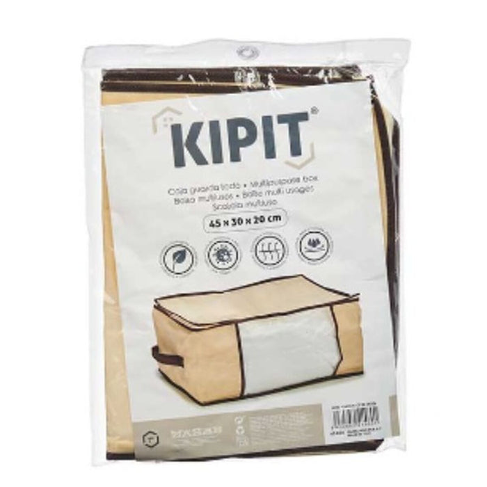 Borsa Portaoggetti Kipit AR1903037 Crema Poliestere polipropilene 27 L 45 x 30 x 20 cm (24 Unità)